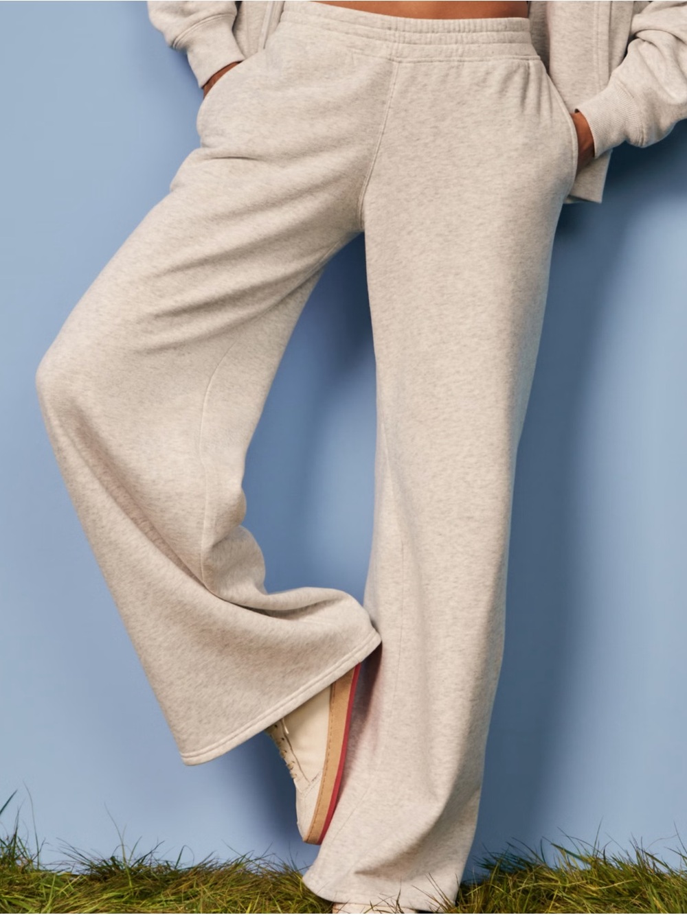 Hollister wide leg sweatpants grey XS